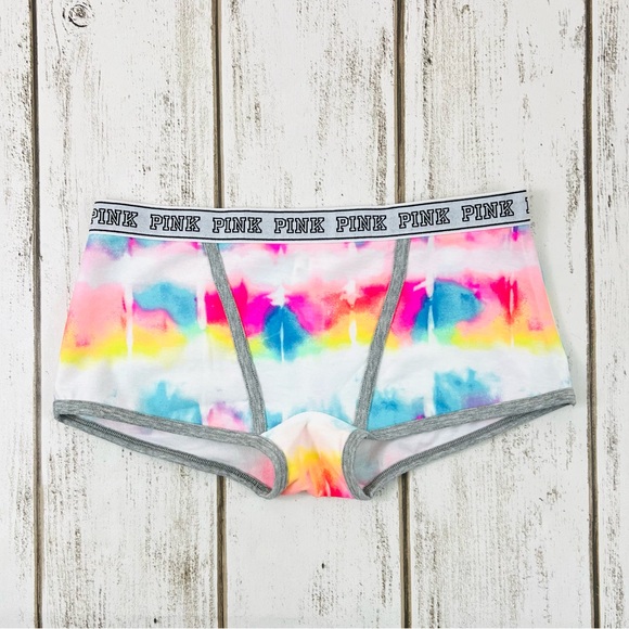 PINK Victoria's Secret Other - VS PINK Watercolor Print Boyshort Pantie Small Retired Style Color
